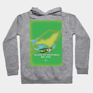 Island of Montreal Canada map Hoodie